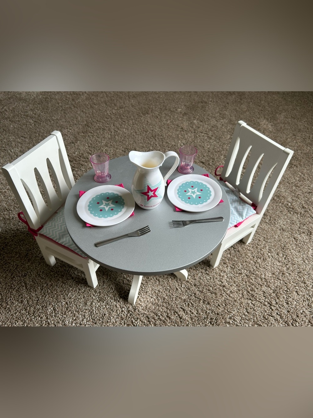 American Girl doll Dining Table and Chairs II